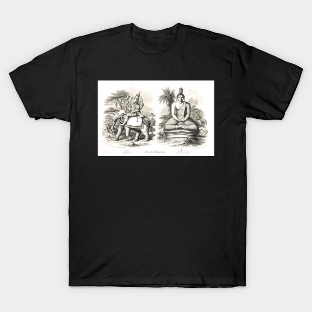 Oriental Divinities Cotama Budha (Gautama Buddha)  & Indra T-Shirt by artfromthepast